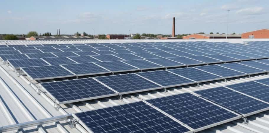 Flat Roof Solar Panel Installation in Bedlington